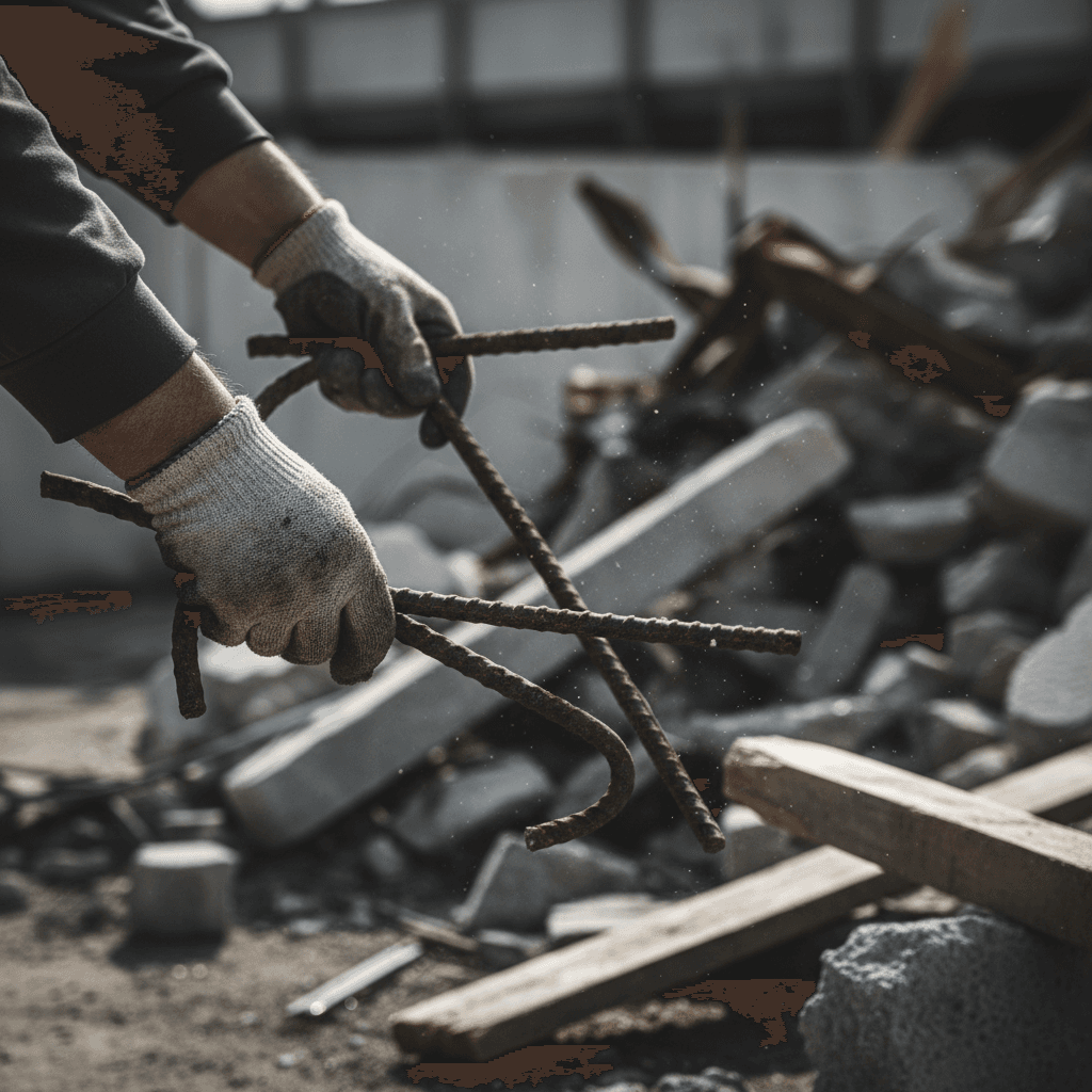 Rough cleanup and debris removal from construction site